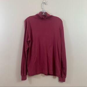 Vintage J Crew Maroon Mock Long Sleeve Top